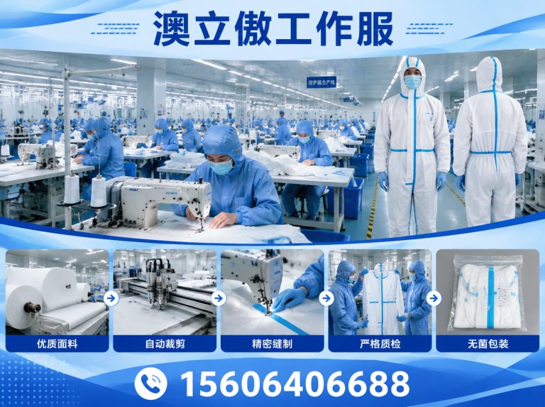 章丘区防护服生产展示图